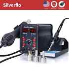 750w 8586d Solder Station 2 In 1 Soldering Iron Kit Hot Air Gun Rework Station