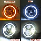 Black 7  Inch Led Headlight With Drl  2x 4 5  30w Fog Light Passing Lamps Com   