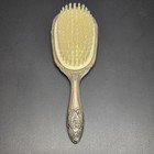 Vintage Ornate Silver Plate Hair Brush   Comb Set Vanity Dresser Collectible