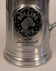 Rare Vintage Rolling Rock Solid Pewter Metal Stein Beer Mug