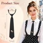 Neck Ties For Women Adjustable Pre Tied Womens Tie Black