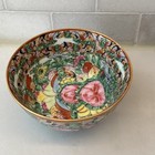 Vintage Chinese Export Rose Medallion Rice Soup Bowl 4 5    Chinoiserie 