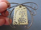 Chinese White Jade Carved Plaque Or Pendant Set In A Silver Pin --- Qing Dynasty