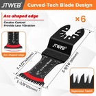 Japanese Tooth Oscillating Saw Blade  6pcs Arc-shaped Edge Multitool Blades C