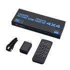 1pcs 4x4 4 In 4 Out 4k Hdmi Matrix Switch W  Edid Extractor   Ir Remote Control