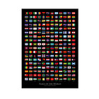 Large Scratch Off Flags Of The World A2 Poster Travel Map Gift - Black Portrait