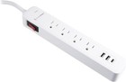 6 Ft Surge Protector Power Strip   2-pack   4 Ac Outlets With 3 Usb Charging