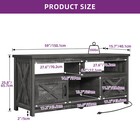 Tv Stand Cabinet Media Console For Up To 65 In Tvs With Open Shelf Power Outlets