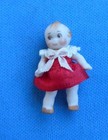 Dollhouse Miniature Artisan Made Jointed Porcelain Doll 1  1 8  Tall Red White