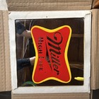 Vintage Miller High Life Mirror Glass Beer Bar Sign Carnival fair Style No Frame