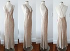 Champagne Beige Nude Dress Medium Wedding Bridesmaid Formal Prom Cocktail Party