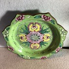 Vtg  Cloisonn   Small Trinket Pin Dish Enamel On Brass Floral Design China