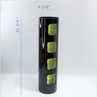 Art Glass Hand Blown Vase Decorative Medium Black And Green 4 1 8 X 15 3 4 