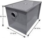 50 Lb Grease Trap Interceptor Carbon Steel Commercial Kitchen   Under Sink