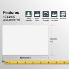 2 Rolls Direct Thermal Shipping Labels 4x6  220 roll 1744907 Dymo 4xl Compatible