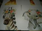 Nursery Decor Wall Art Kids Room Baby Animal Prints  4  Designs By Marie 8 X 10 
