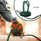 2 Pcs Pet Parrot Bird Harness And Leash  Adjustable Training Design Anti   