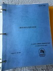 Masquerade Original Tv Pilot Script - Rod Taylor  Kirstie Alley  Greg Evigan