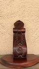 Vintage Wall Shelf Mahogany Wood Embossed Details Indonesia Solid Wood Shelves