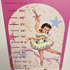 Dolce Mia Ballet Ballerina Girls Growth Chart  Kids Room Decor