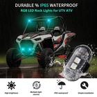 6pcs Wireless Led Strobe Light Rgb 8 Colors Flashing Warning Lights For Utv Atv