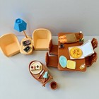 1 12 Scale Dollhouse Miniature Plastic Dining Room Furniture Set