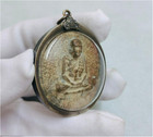 Thai Buddha Amulet Phra Lp Tuad Behind 9 Buddha Statues Pendent