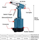 Pneumatic Rivet Gun air Rivet Gun With 3 16  5 32   1 8 and 3 32  Nose   Rivet G