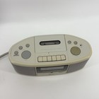 Rare White Zenith Zg320g Am fm Stereo Clock Radio Cassette Recorder  Tested   