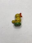Vintage Tiny Miniature Ceramic Yellow Ducky  75    Inch For Dollhouse Or Diorama