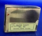 Mib Art Deco Miniature Enamel Blush Compact - Arlene Vanity No  50