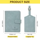 Passport Holder For Travel  Rfid Blocking Luggage Tag Set  Blue