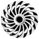 15 Inch Cyclone Style Snap On Hubcaps Set Of 4 Silver Black