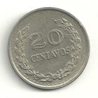 Very Nice High Grade 1971 Colombia 20 Centavos Coin-doubling On Obverse