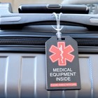 2 Pack - Medical Alert Id Luggage Tags With 6  Loops For Carry-on Medical Device