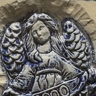  2000  Rowe Pottery Works Annual Angel Tile Salt Glaze Wall Hang Plaque Plate