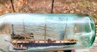 Vintage Norham Castle Ship In Bottle   Folk Art Whimsy   Diorama   Northumberlan