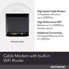 Netgear Cable Modem Wifi Router Combo C6250  Compatible With All Cable Provid   