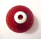 Vintage George Thompson Lightning Rod Co Weathervane Cranberry Red Glass Ball