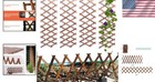 Corrosion-resistant Wooden Garden Trellis Panels 4 Pack With Expandable Size