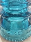 Antique Hemingray   42  Glass Insulator Dark Aqua Made Is Usa