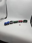 Wooden Train Lot X5 Engine   Coach Cars - Works W  Thomas Friends Railway Brio