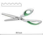 Lorje Pinking Shears Fabric Crafts Zig Zag Sewing Scissors White green 