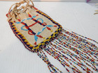 Antique Mescalero Apache Indian Beaded  Women s Dice Bag Pouch - Xlnt Condition