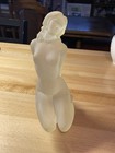 Rare Vintage Frosted Glass Lady Bottle Topper Wine Perfume