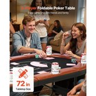 Uimoso 72-inch Foldable Oval Poker Table For 8 Players - Casino   Texas Hold em