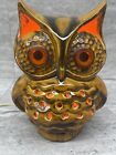 Vintage Owl Night Light 1970s Glazed Ceramic Light Up Lamp