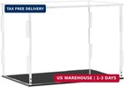 Mini Helmet Display Case Football Stand Holder Clear Acrylic Box Square Case Pro