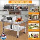 Garveetech Stainless Steel 24x24x24 Inch Equipment Grill Stand Table  1000 Lb