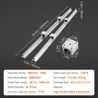 Linear Guide Rail Set  Sbr16 1000mm  2-packs 39 4 In   1000 Mm Sbr16 Guide Rails